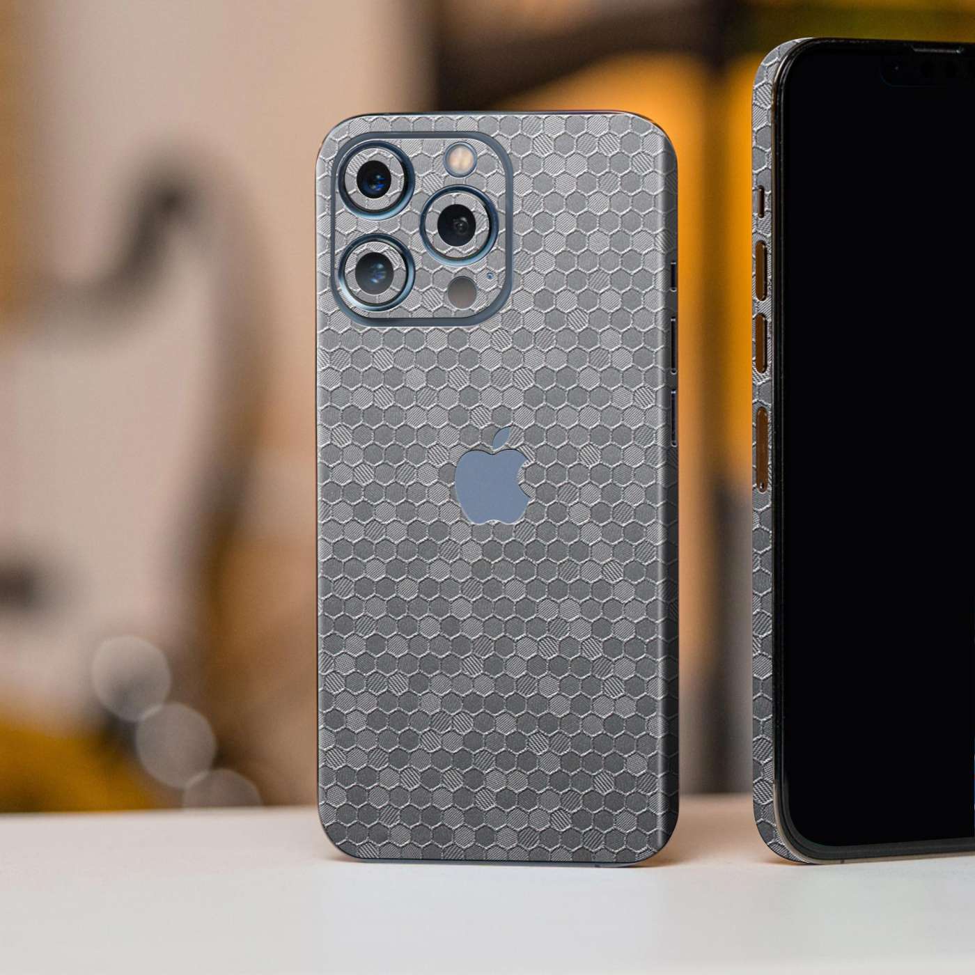 Silver Honeycomb Mobile Skin